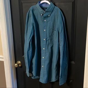 Tommy Hilfiger Blue Checkered Button Down Shirt